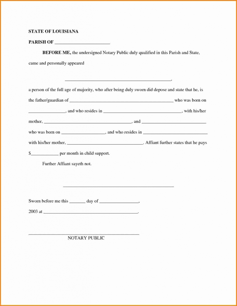 016 Child Support Agreement Letter Undersigned Notary Public