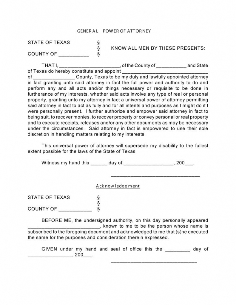 50 Free Power Of Attorney Forms &amp;amp; Templates (Durable, Medical,general)
