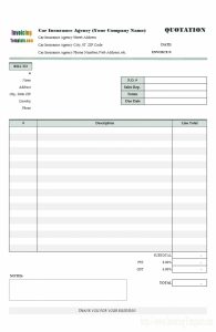 Agency Quotation - Free Invoice Templates For Excel / Pdf