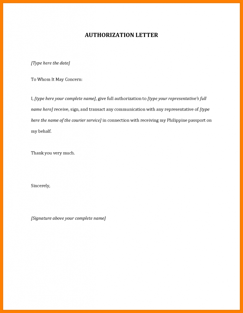 Free 20 Example Of Authorization Letter Templates In Ms Word Pdf ...