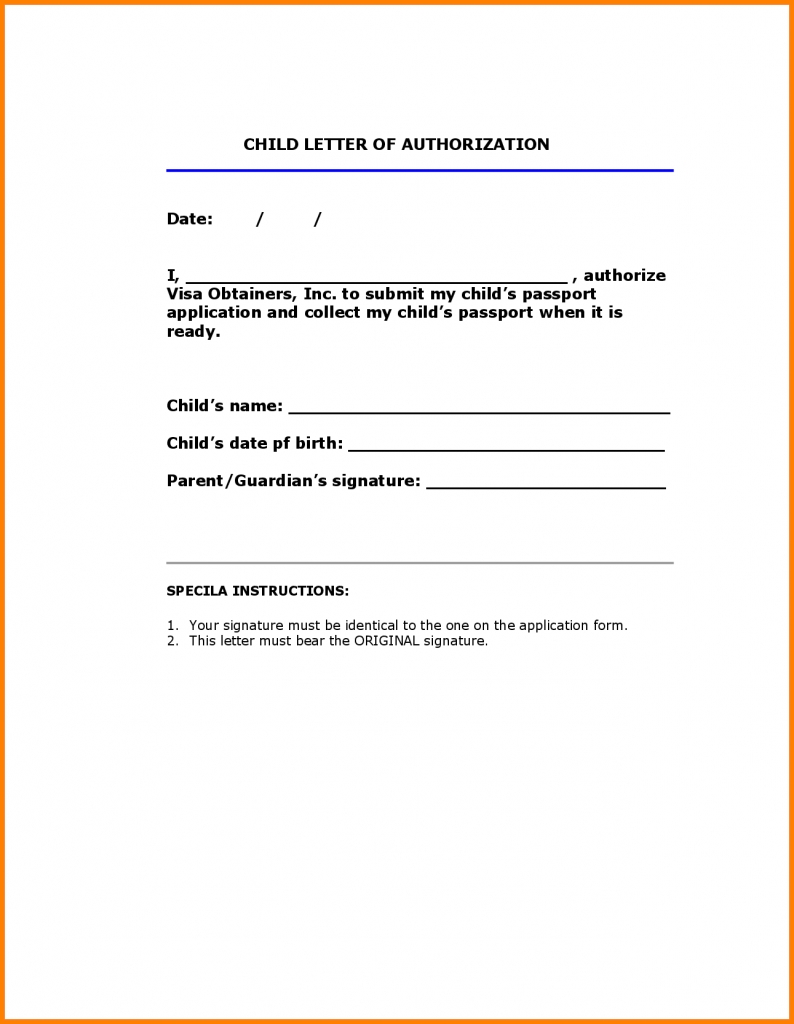 Authorization Letter For Passportthorization Passport Collect Behalf
