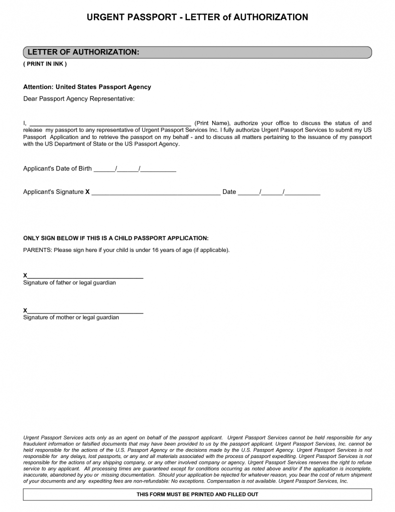Authorization Letter Sample And Notarized Child Travel Consent