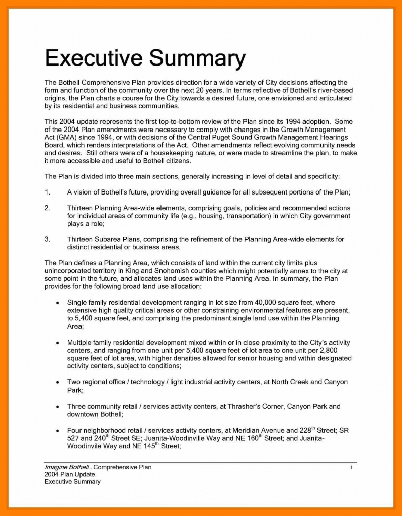 Executive Summary Template Doc