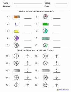 Fractions Worksheets | Printable Fractions Worksheets For Teachers