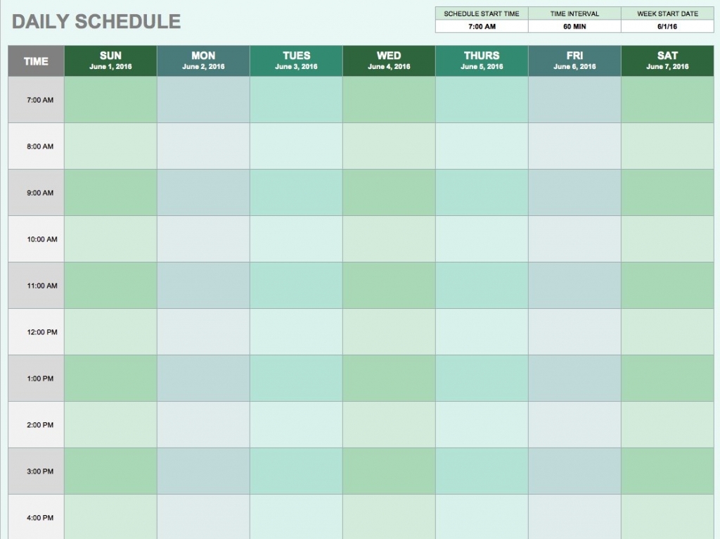 Free Daily Schedule Templates For Excel - Smartsheet