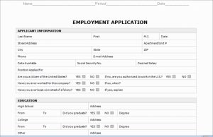 Free Employment Application Template Word Best Of 18 Job Application