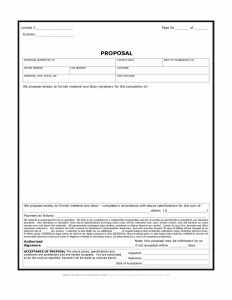Free Print Contractor Proposal Forms | Construction Proposal Form