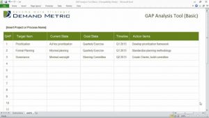 Gap Analysis Template Basic