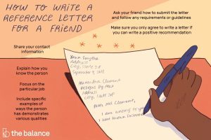 How To Write A Reference Letter For A Friend