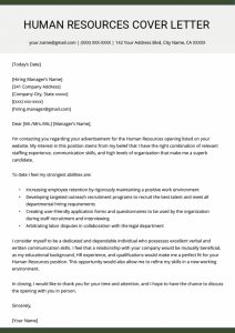 Human Resources (Hr) Cover Letter Example | Resume Genius