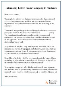 Internship-Letter-Format-From-Company-To-Students | Best Letter Template