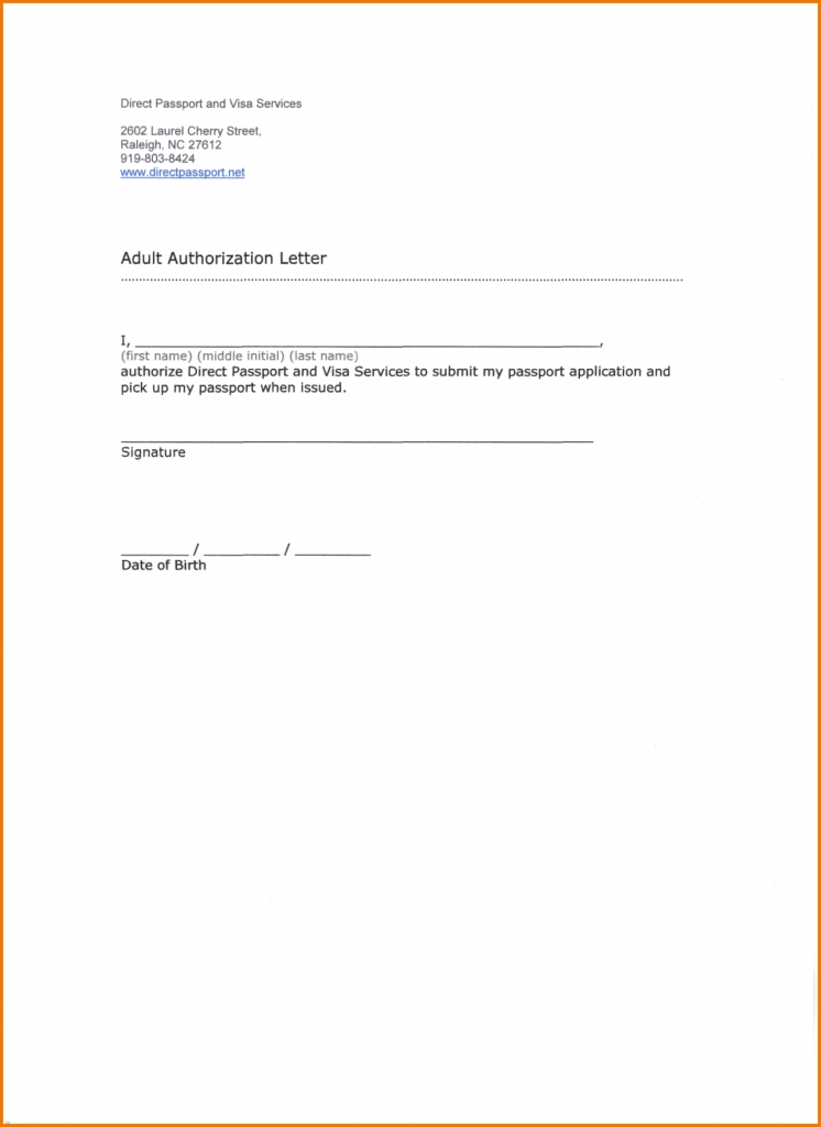 Authorization Letter For Pick Up Template Business Format Images