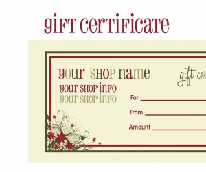 Printable+Christmas+Gift+Certificate+Template | Massage Certificate