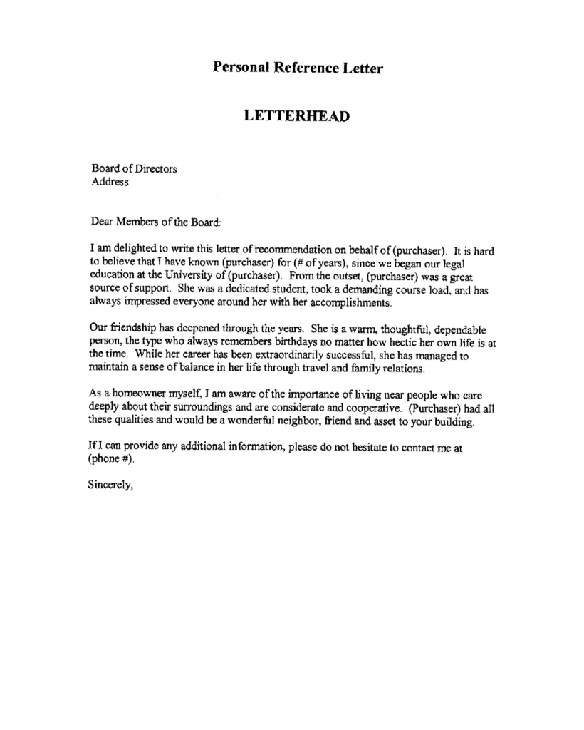 Professional Recommendation Letter - This Is An Example Of A