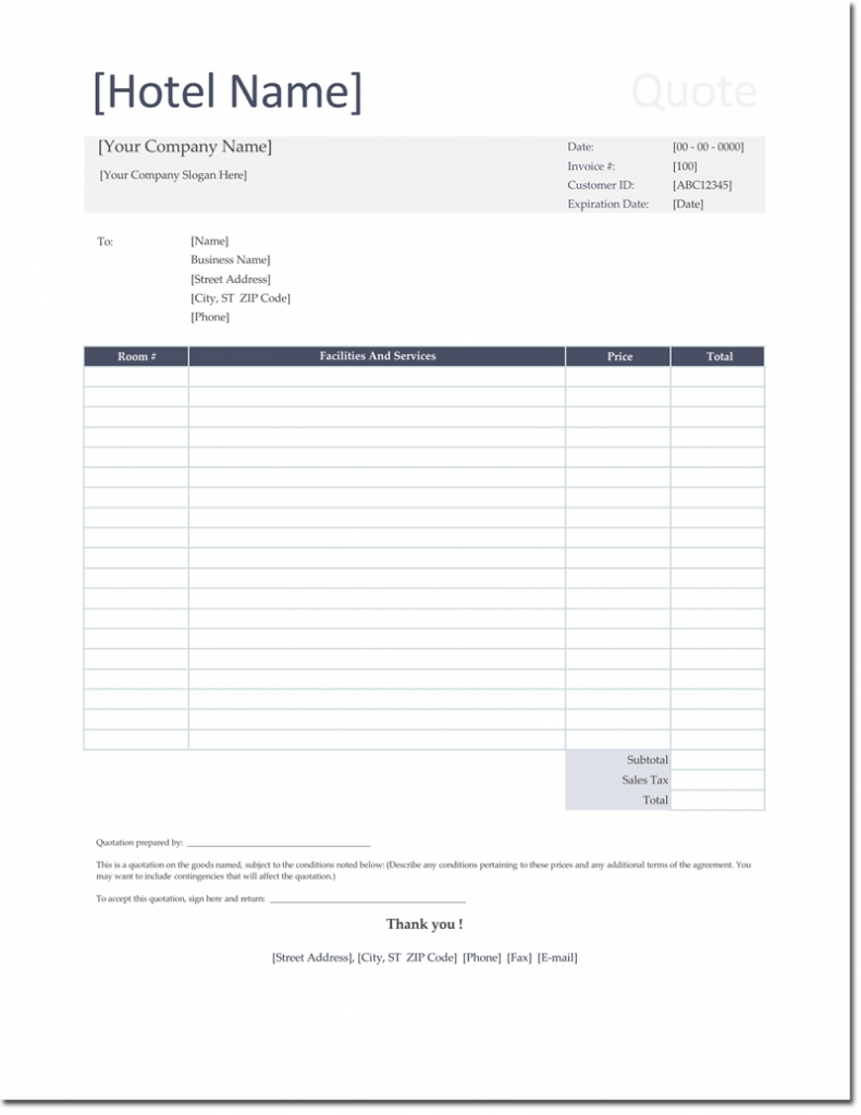 Quotation Format In Word Free Download | Template Business Format