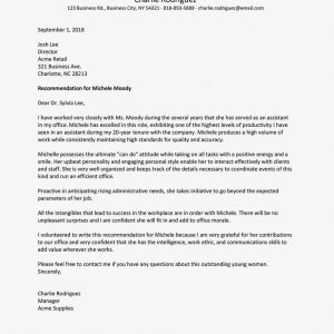 Reference Letter Samples From An Employee's Manager