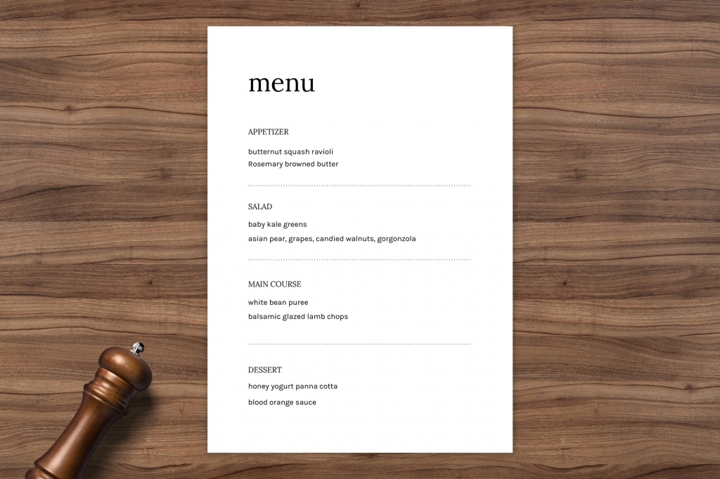 Restaurant Menu Template, Google Slides Menu, Modern Bride, Minimal Menu, Catering Menu, Powerpoint, 5X7 Menu, Simple Menu, Elegant Menu