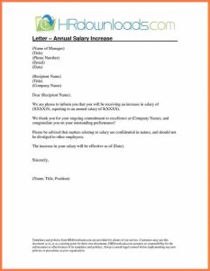 Salary Increment Letter Formatemployer Copy 5 Template Letter
