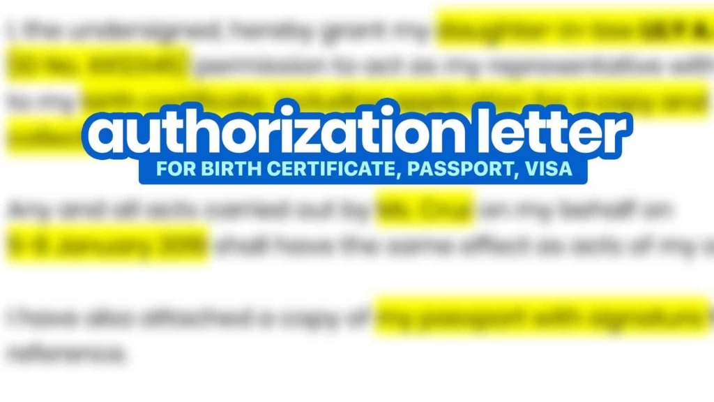 Sample Authorization Letters | The Poor Traveler Itinerary Blog