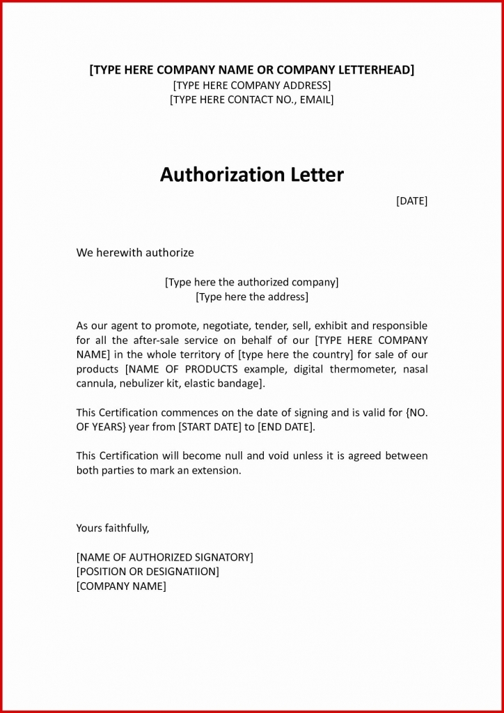 Sample Notarized Authorization Letter - Proposal Letter