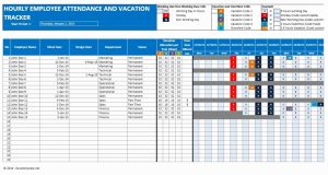 Vacation Tracking Spreadsheet Loyee Time For Planner Tracker Pto