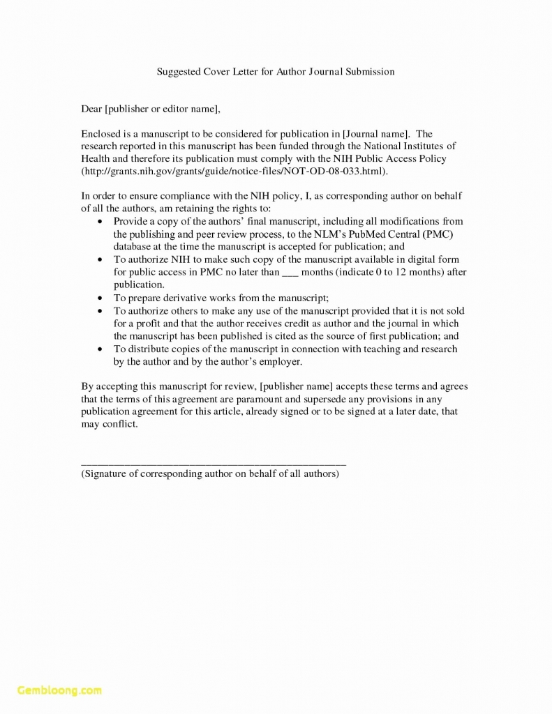007 Cover Letter For Article Publication Journal Submission