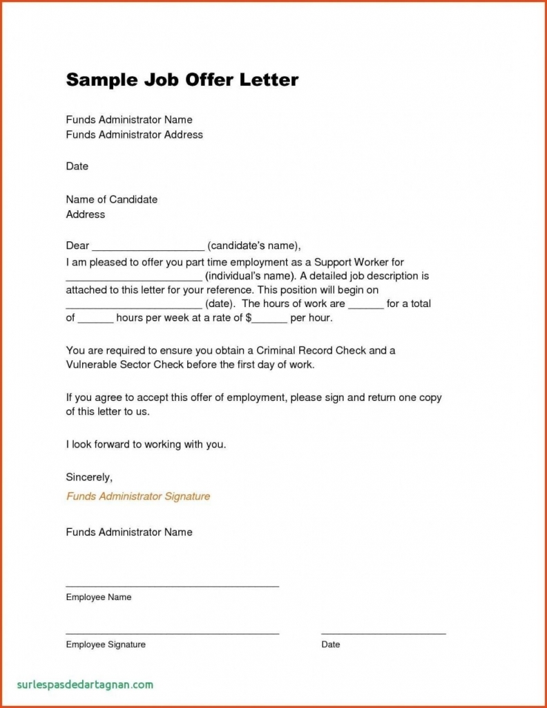 Employment Offer Letter Template In 2020 | Letter Template Word
