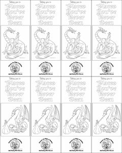 Fantasy Dragon Color Your Own Bookmark | Coloring Bookmarks